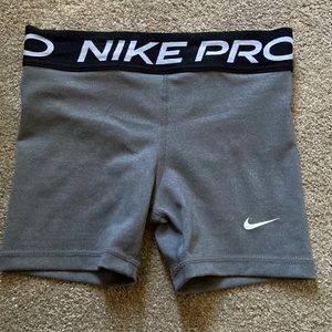 Gray Nike Pro Shorts